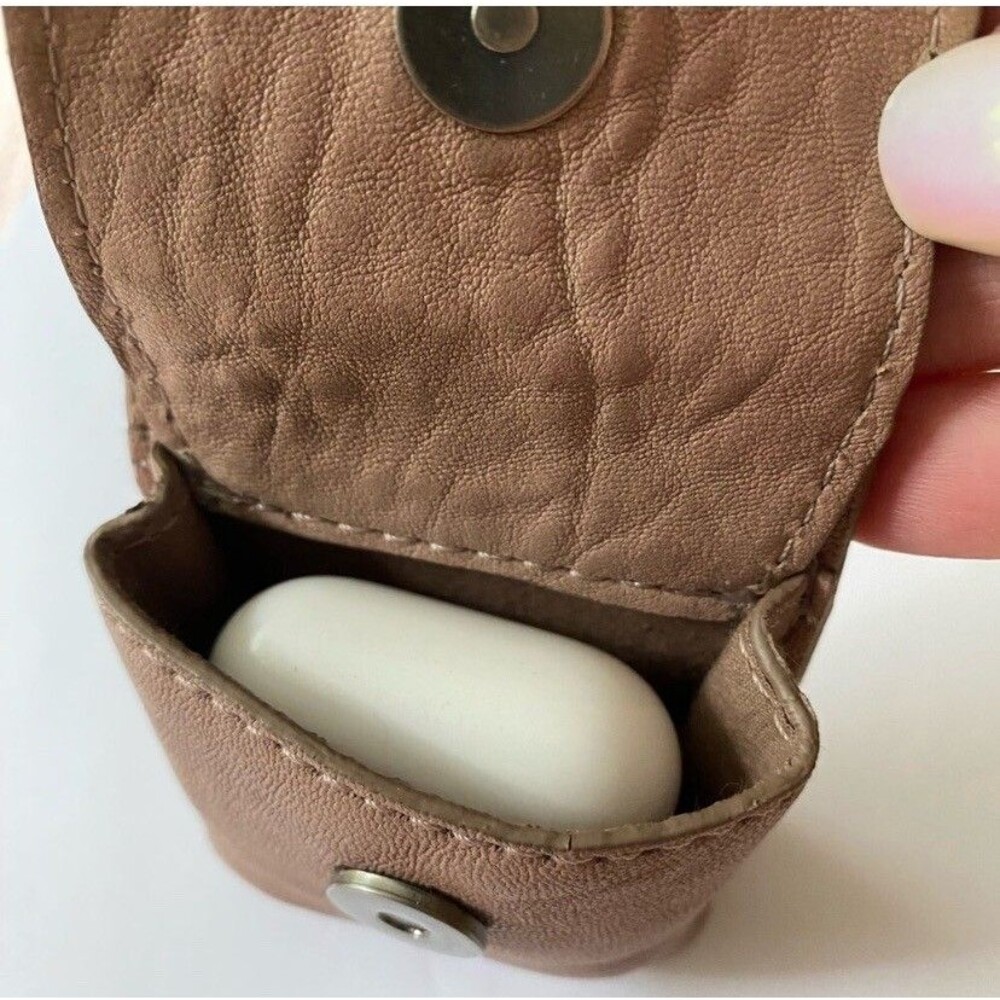 Leather Earbud Case/Wristlet New